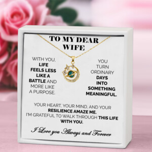 To My Wife Celestial Whiskers Necklace Playful Spark of Us