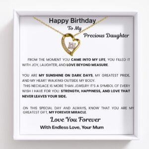 Happy Birthday Dear Daughter Bound by Love Necklace - Today and always