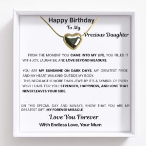 Happy Birthday Dear Daughter Close to My Heart Necklace - You light our world