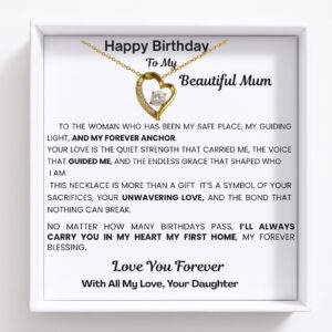 Happy Birthday Mum Bound by Love Necklace - Wrapped in our love