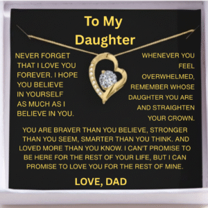 promise necklace gold box